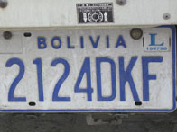 Nummerplaat van Bolivië